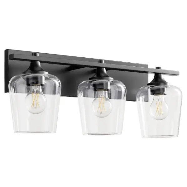 Classic Vanity Lighting with Modern Matte Black Finish - Image 1