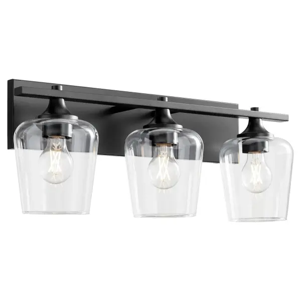 Classic Vanity Lighting with Modern Matte Black Finish - Image 2