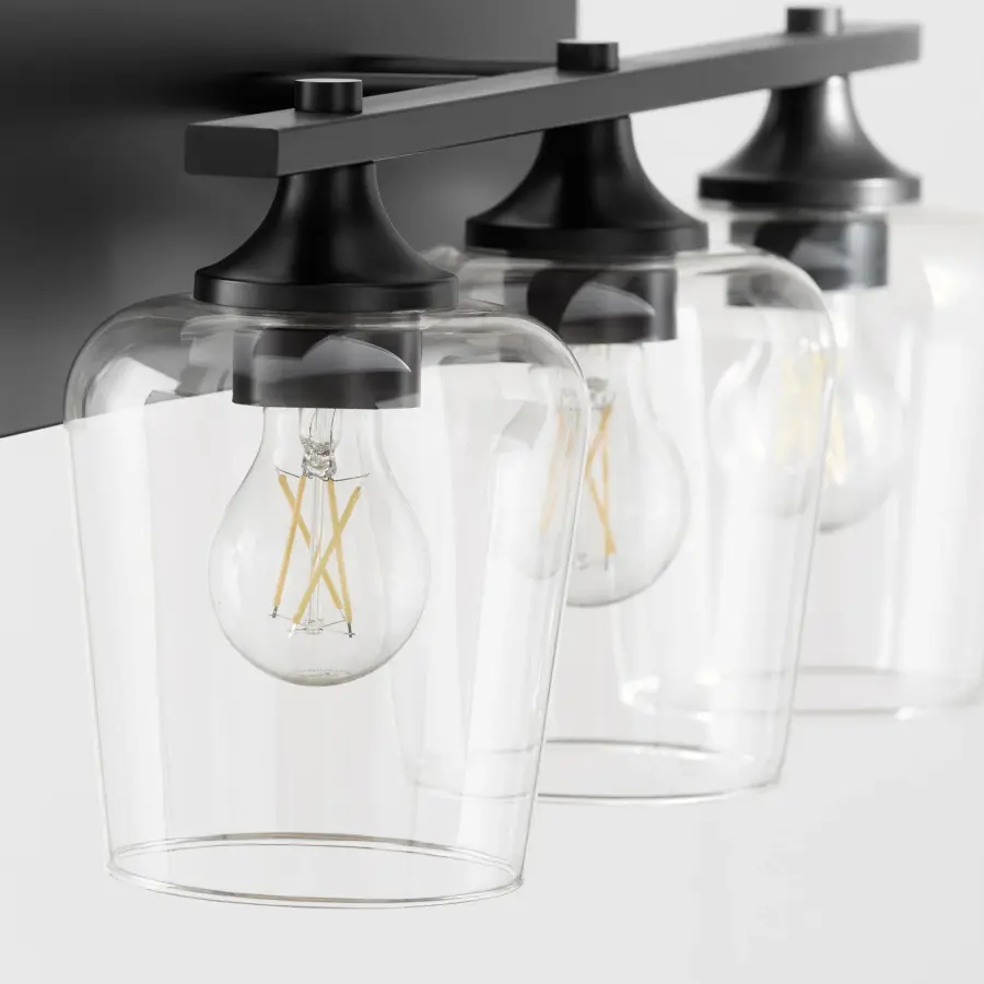 Classic Vanity Lighting with Modern Matte Black Finish - Image 3