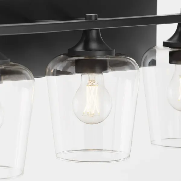 Classic Vanity Lighting with Modern Matte Black Finish - Image 4