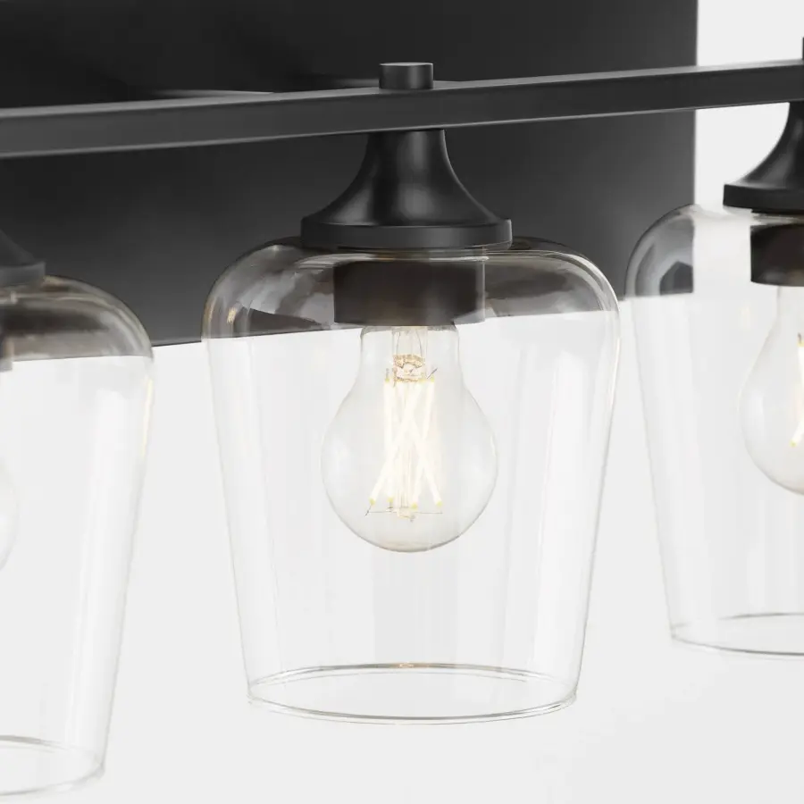 Classic Vanity Lighting with Modern Matte Black Finish - Image 4