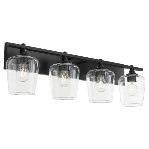 Classic Vanity Lighting with Modern Matte Black Finish - Image 2