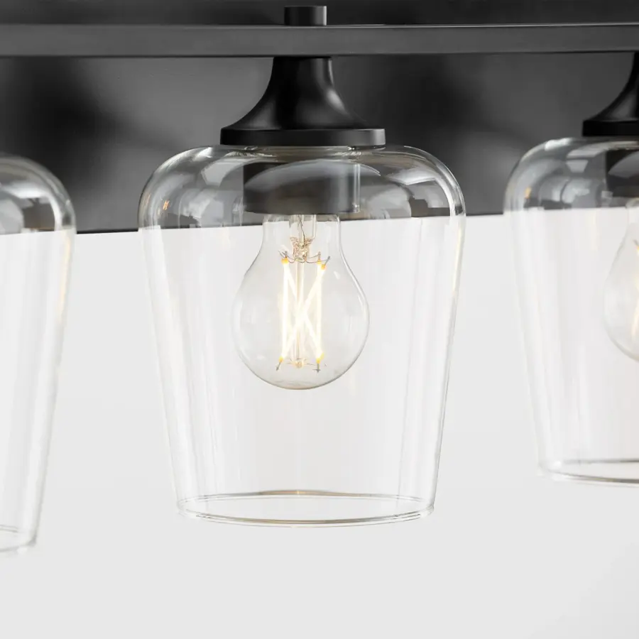 Classic Vanity Lighting with Modern Matte Black Finish - Image 3