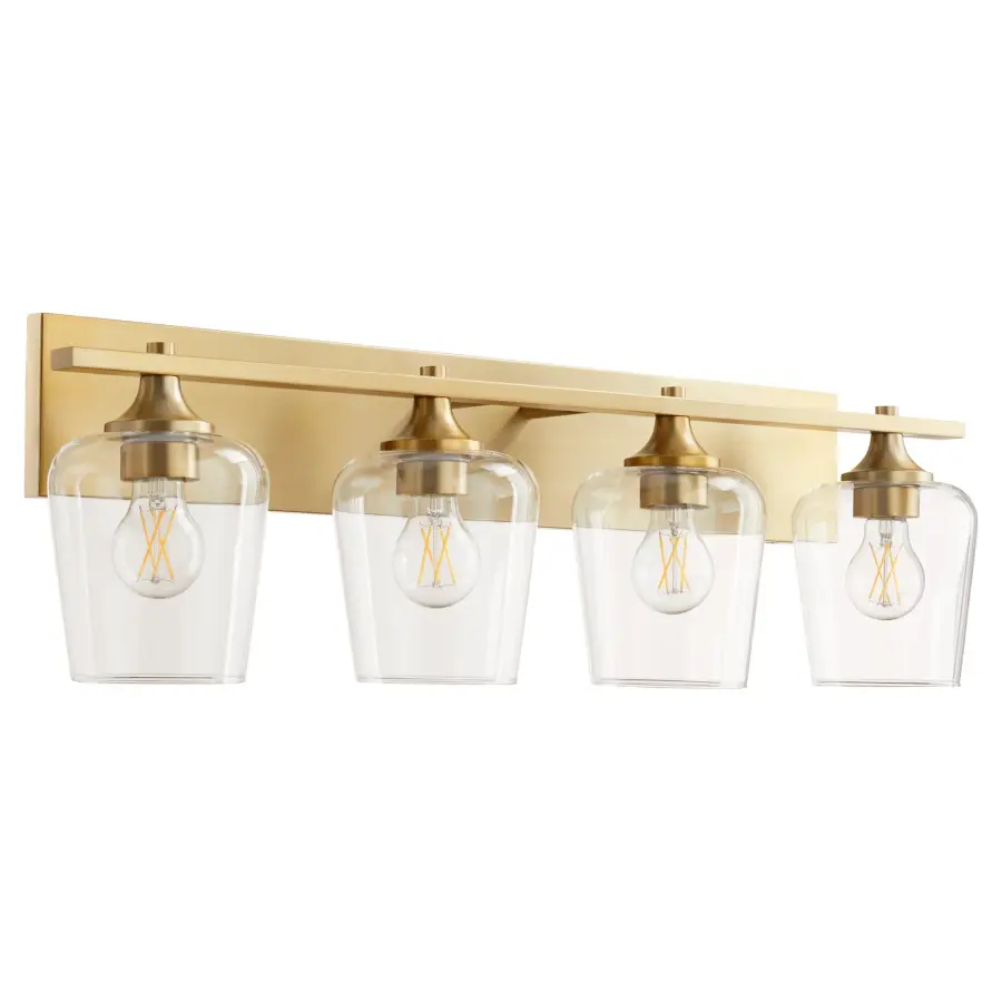 Veno 4-Light Vanity in Aged Brass - Image 1