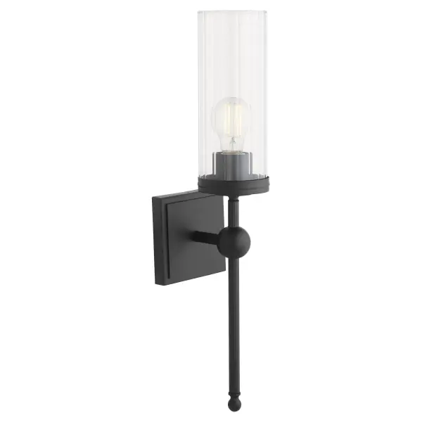 Lee Boulevard 1-Light Wall Sconce in Matte Black - Image 2