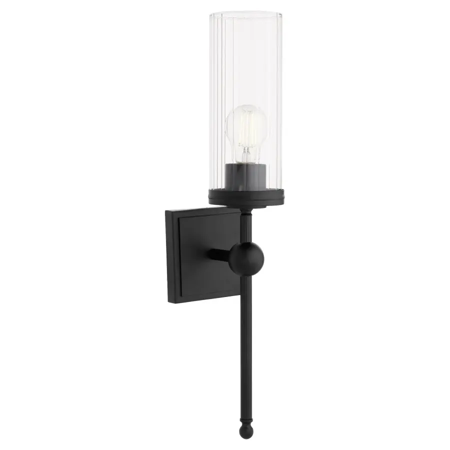 Lee Boulevard 1-Light Wall Sconce in Matte Black - Image 3