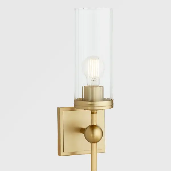 Lee Boulevard 1-Light Wall Sconce in Aged Brass - Image 3