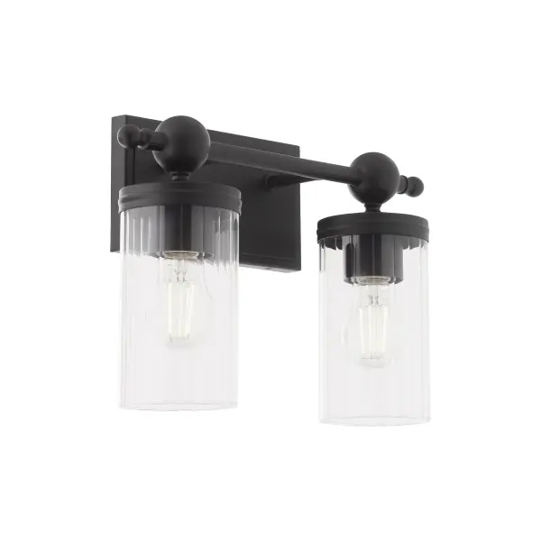 Lee Boulevard 2-Light Vanity in Matte Black - Image 3