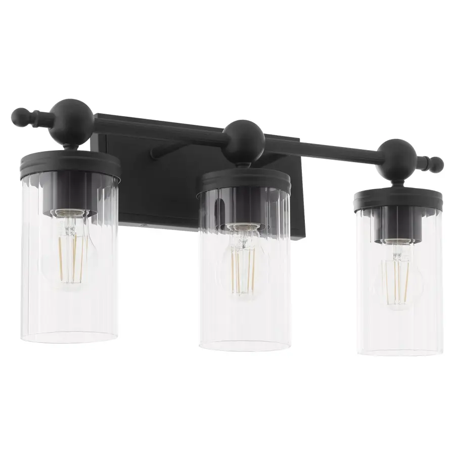 Lee Boulevard 3-Light Vanity in Matte Black - Image 1