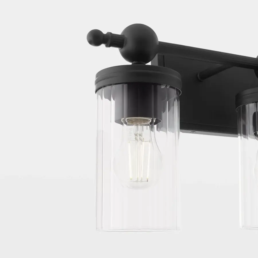 Lee Boulevard 3-Light Vanity in Matte Black - Image 3
