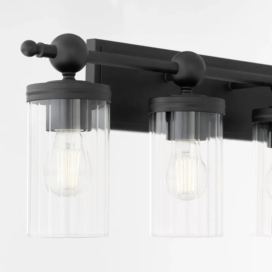 Lee Boulevard 4-Light Vanity in Matte Black - Image 3