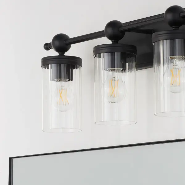 Lee Boulevard 4-Light Vanity in Matte Black - Image 7