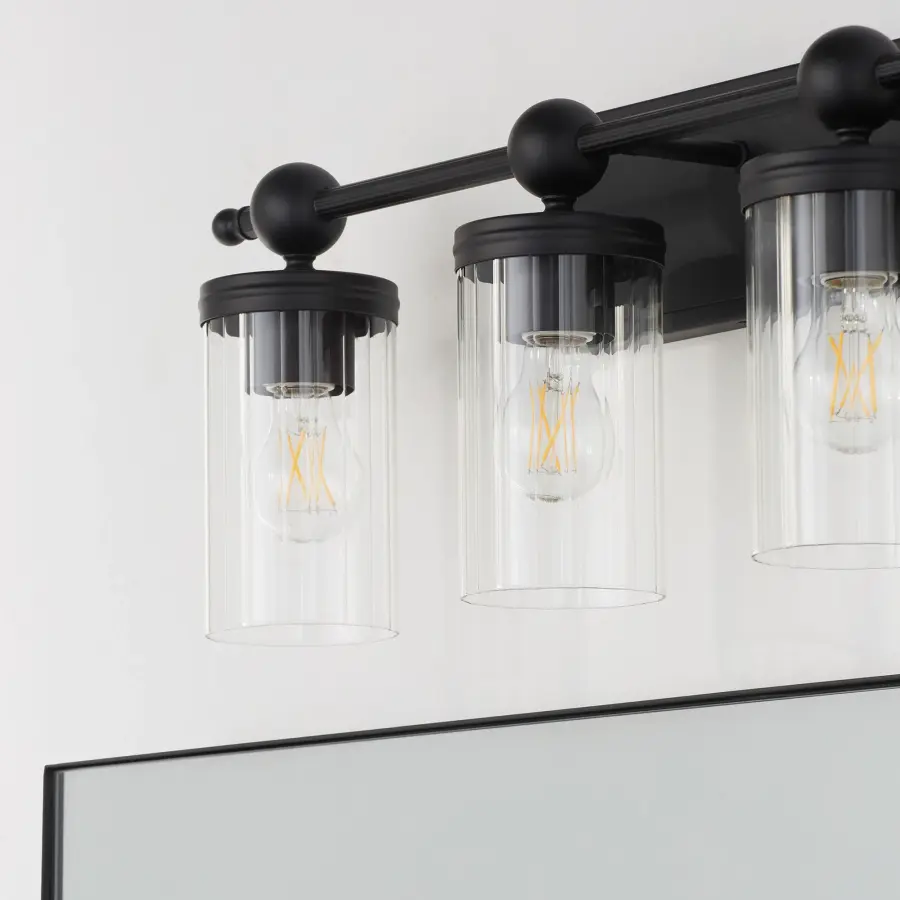 Lee Boulevard 4-Light Vanity in Matte Black - Image 7