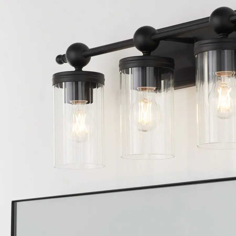 Lee Boulevard 4-Light Vanity in Matte Black - Image 8