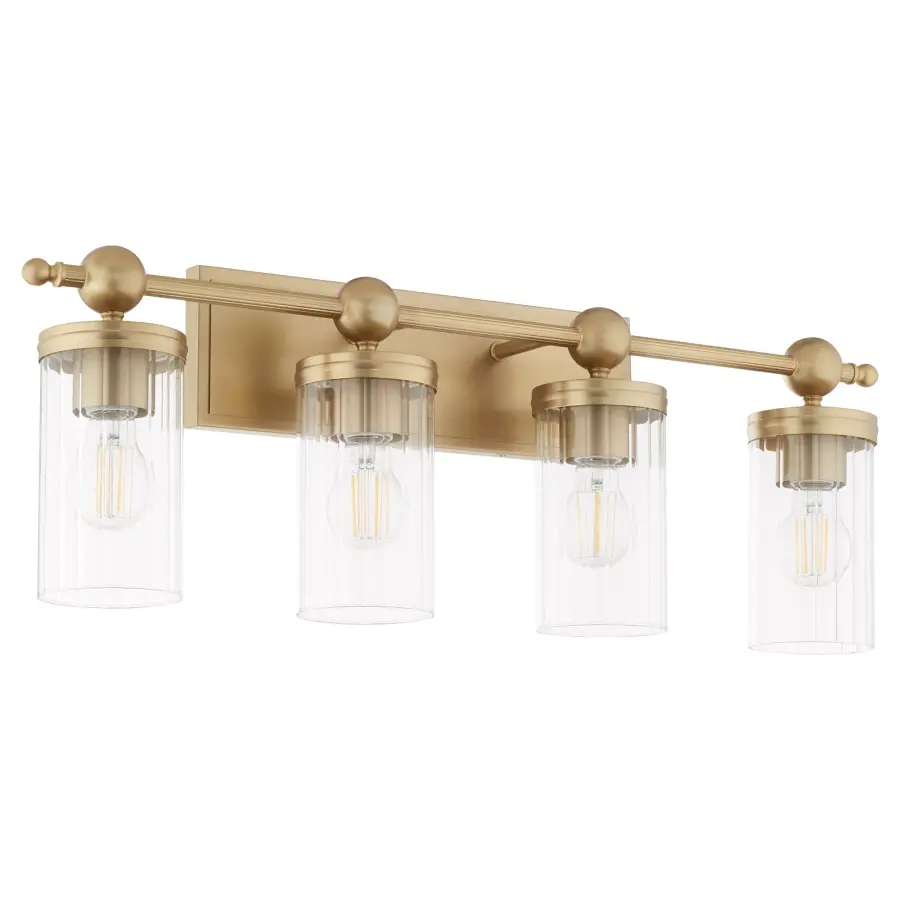 Lee Boulevard 4-Light Vanity in Aged Brass - Image 1