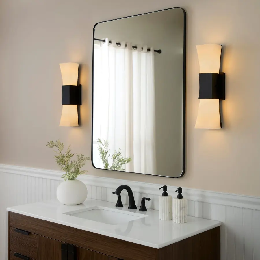 Ayala 2-Light Wall Sconce in Matte Black - Image 5