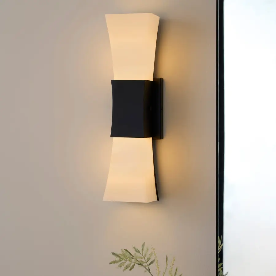 Ayala 2-Light Wall Sconce in Matte Black - Image 6