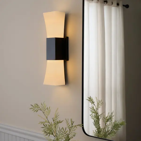 Ayala 2-Light Wall Sconce in Matte Black - Image 7