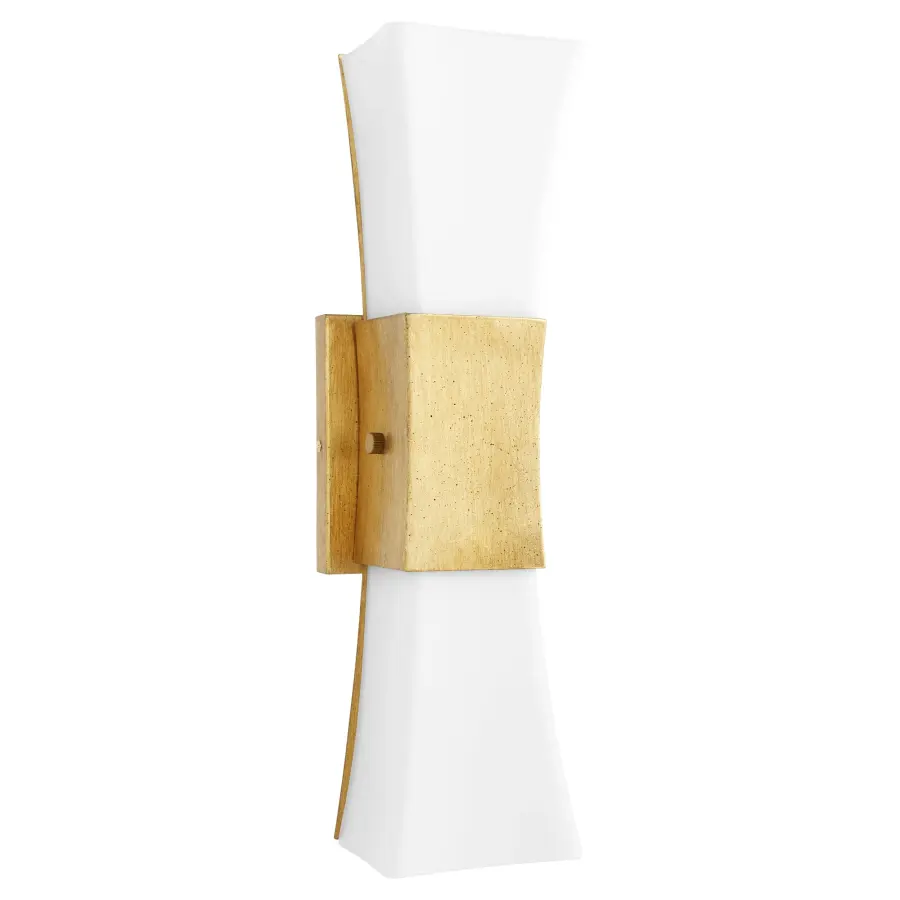 Ayala 2-Light Wall Sconce in Gold Leaf - Image 1