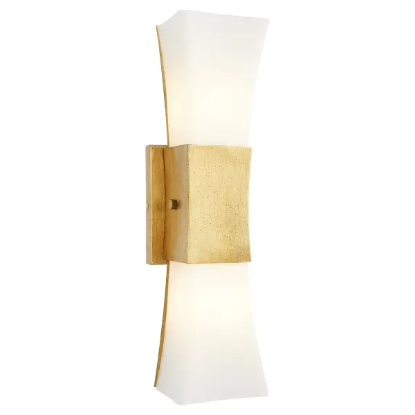 Ayala 2-Light Wall Sconce in Gold Leaf - Image 2
