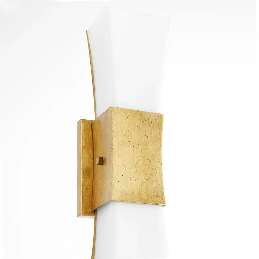 Ayala 2-Light Wall Sconce in Gold Leaf - Image 3