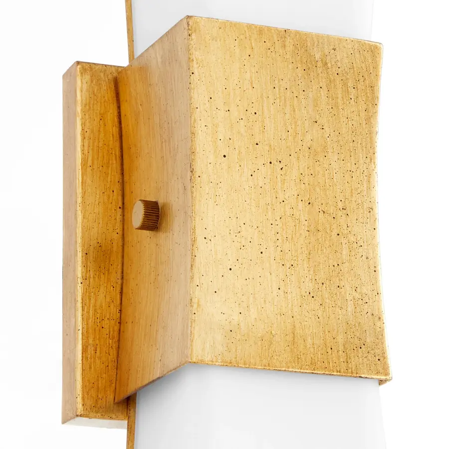 Ayala 2-Light Wall Sconce in Gold Leaf - Image 6