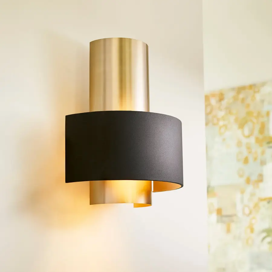 Half Cylinder Two-Tone Wall Sconce - Image 2