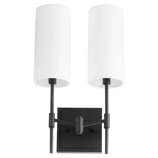 Hamilton 2-Light Wall Sconce in Matte Black - Image 1