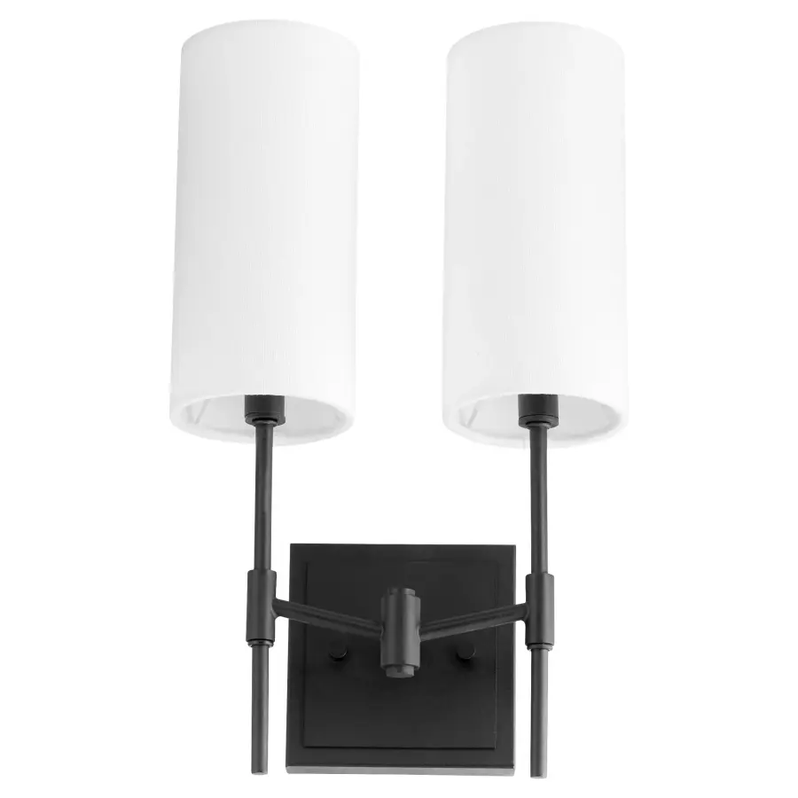 Hamilton 2-Light Wall Sconce in Matte Black - Image 1