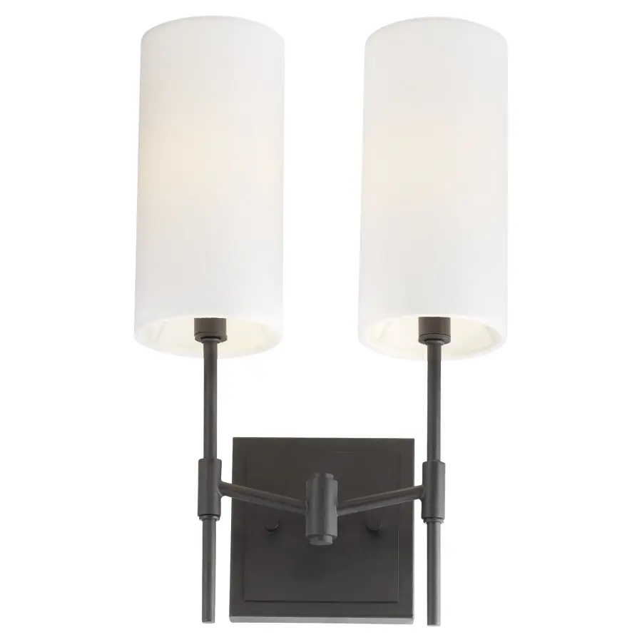 Hamilton 2-Light Wall Sconce in Matte Black - Image 2