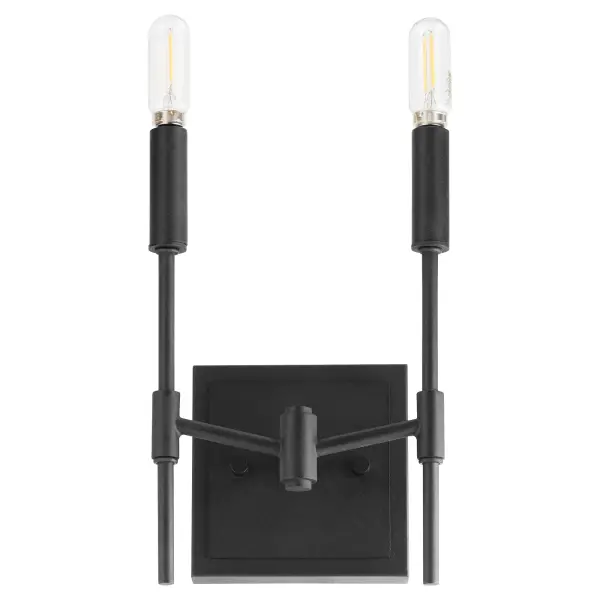 Hamilton 2-Light Wall Sconce in Matte Black - Image 3