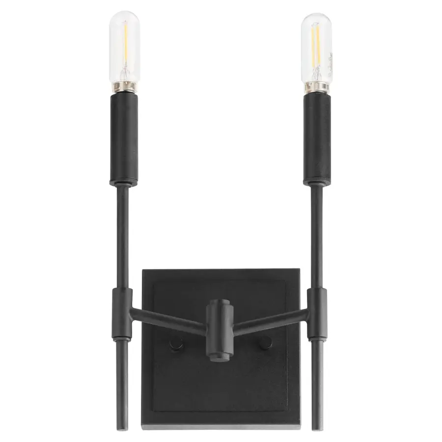 Hamilton 2-Light Wall Sconce in Matte Black - Image 3
