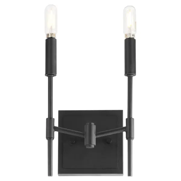 Hamilton 2-Light Wall Sconce in Matte Black - Image 4