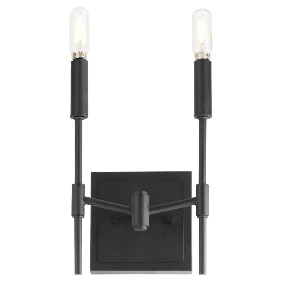 Hamilton 2-Light Wall Sconce in Matte Black - Image 4