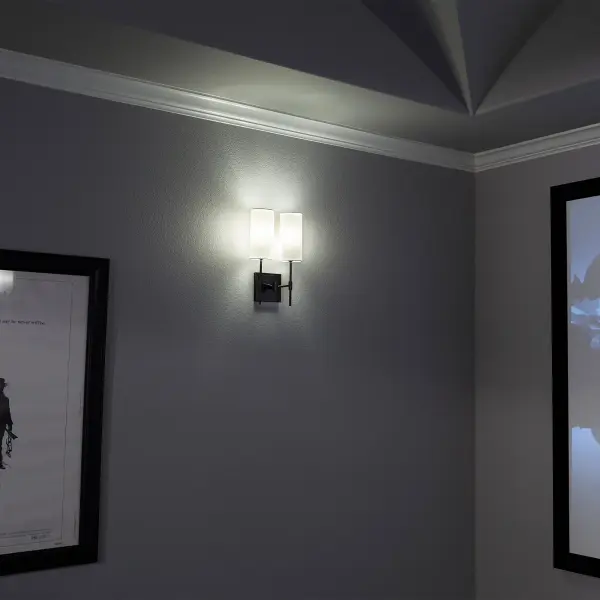 Hamilton 2-Light Wall Sconce in Matte Black - Image 7