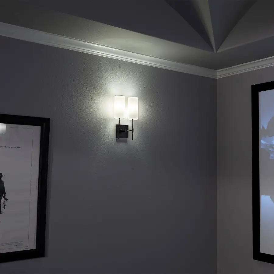 Hamilton 2-Light Wall Sconce in Matte Black - Image 7