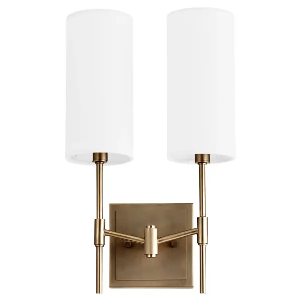 Hamilton 2-Light Wall Sconce in Dark Brass - Image 1