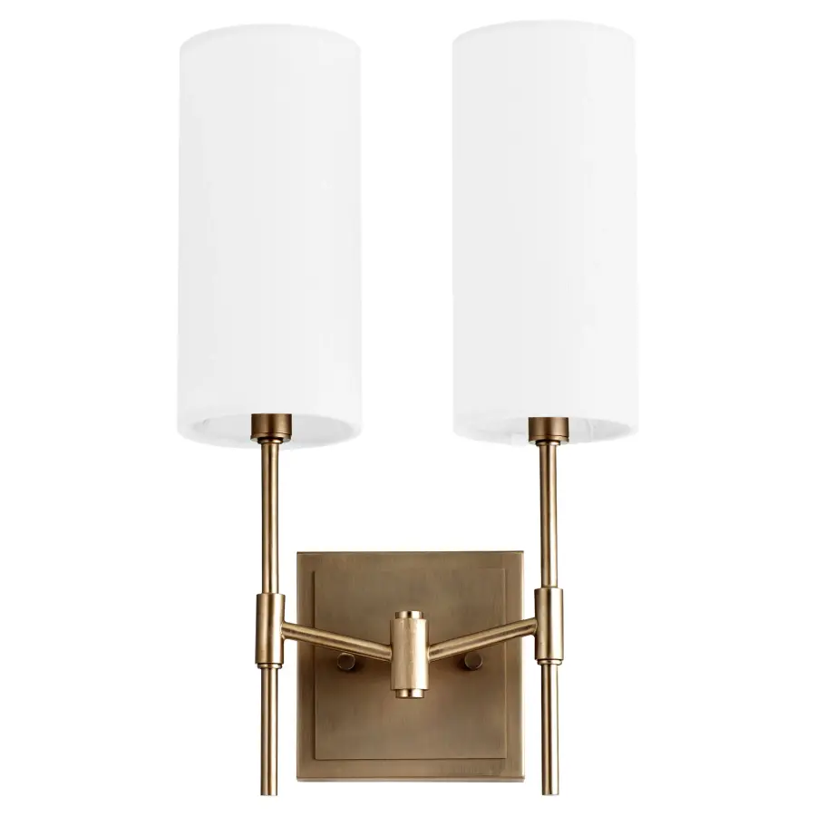 Hamilton 2-Light Wall Sconce in Dark Brass - Image 1