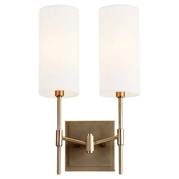 Hamilton 2-Light Wall Sconce in Dark Brass - Image 2