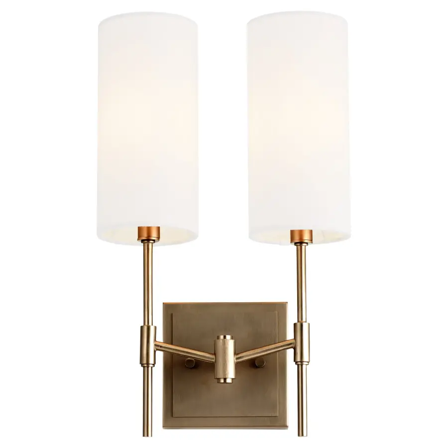 Hamilton 2-Light Wall Sconce in Dark Brass - Image 2