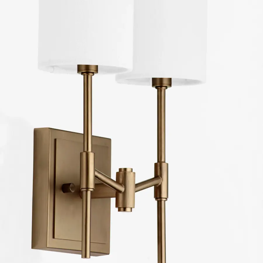 Hamilton 2-Light Wall Sconce in Dark Brass - Image 3