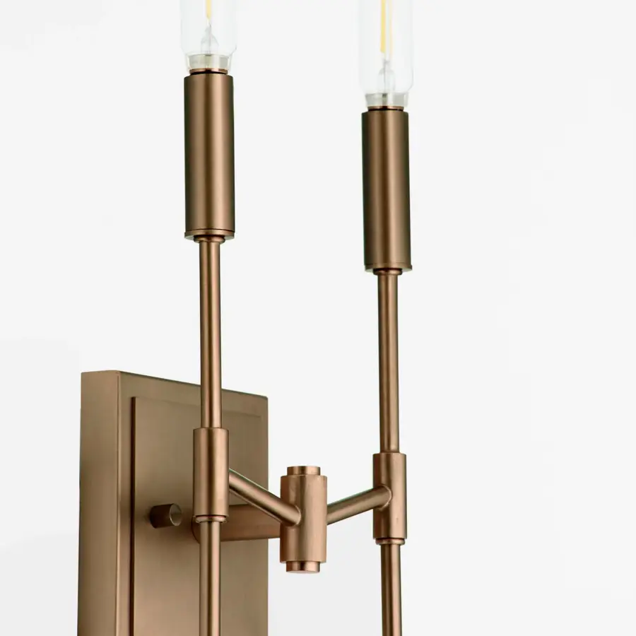 Hamilton 2-Light Wall Sconce in Dark Brass - Image 4