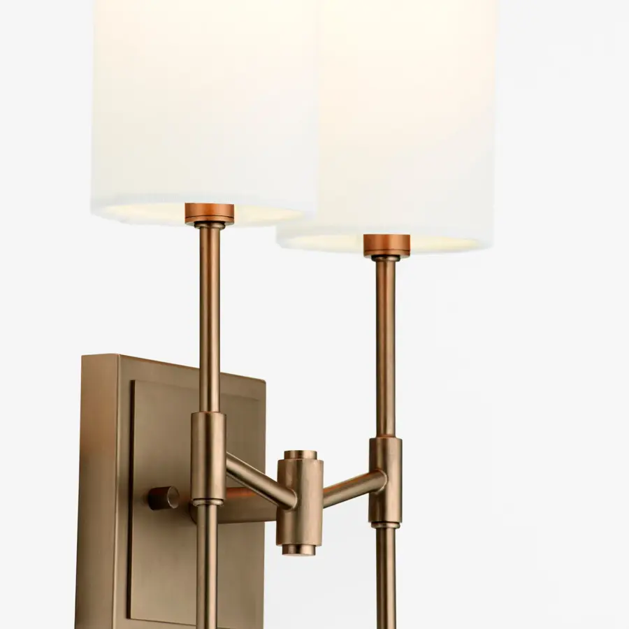Hamilton 2-Light Wall Sconce in Dark Brass - Image 5