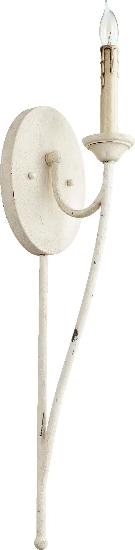 Brooks 1-Light Traditional Wall Sconce in Persian White - Image 1