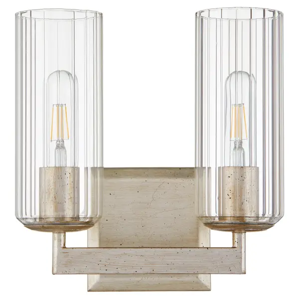 Clean-Lined Transitional Vanity Light with Elegant Silver Finish - Image 1