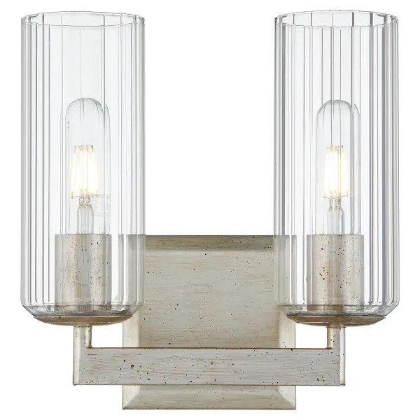 Clean-Lined Transitional Vanity Light with Elegant Silver Finish - Image 2