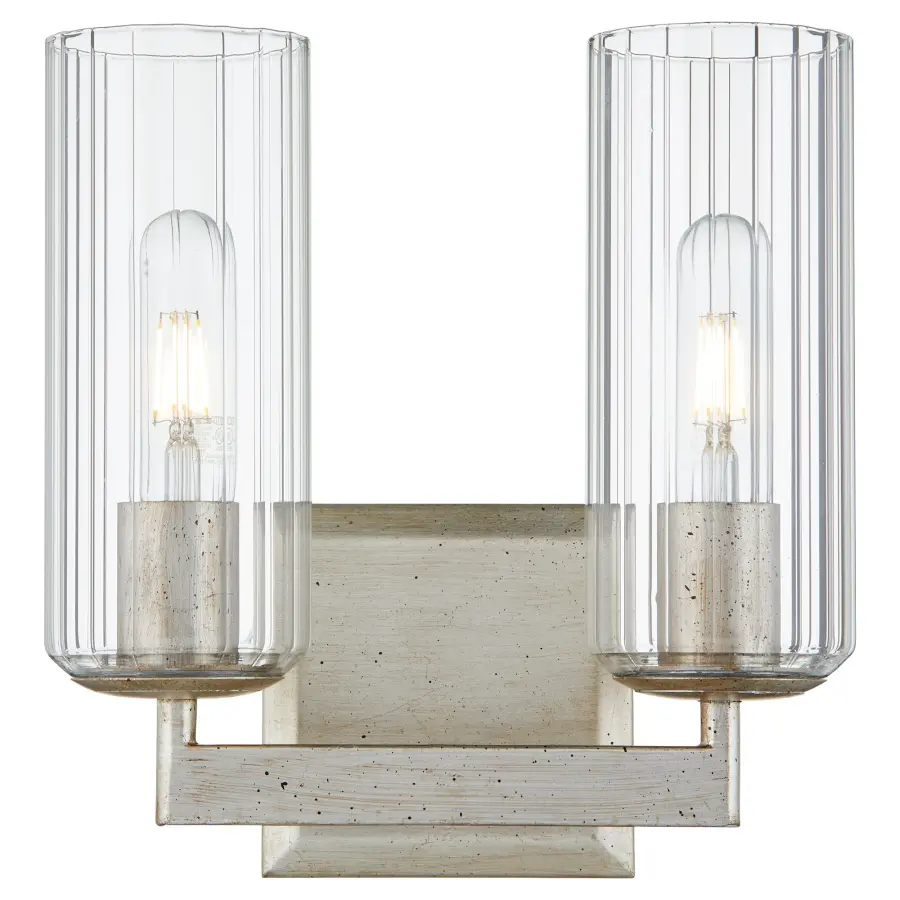 Clean-Lined Transitional Vanity Light with Elegant Silver Finish - Image 2