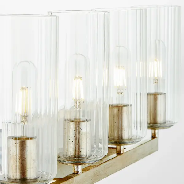 Clean-Lined Transitional Vanity Light with Elegant Silver Finish - Image 3