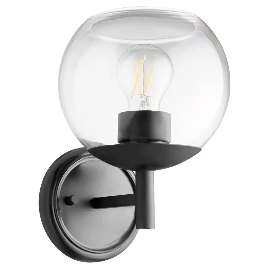 Lyon 1-Light Wall Sconce in Matte Black - Image 1