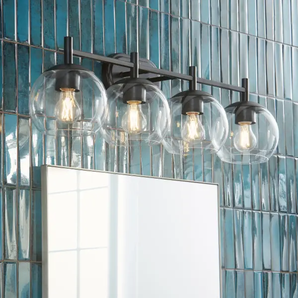 Lyon 4-Light Vanity in Matte Black - Image 3